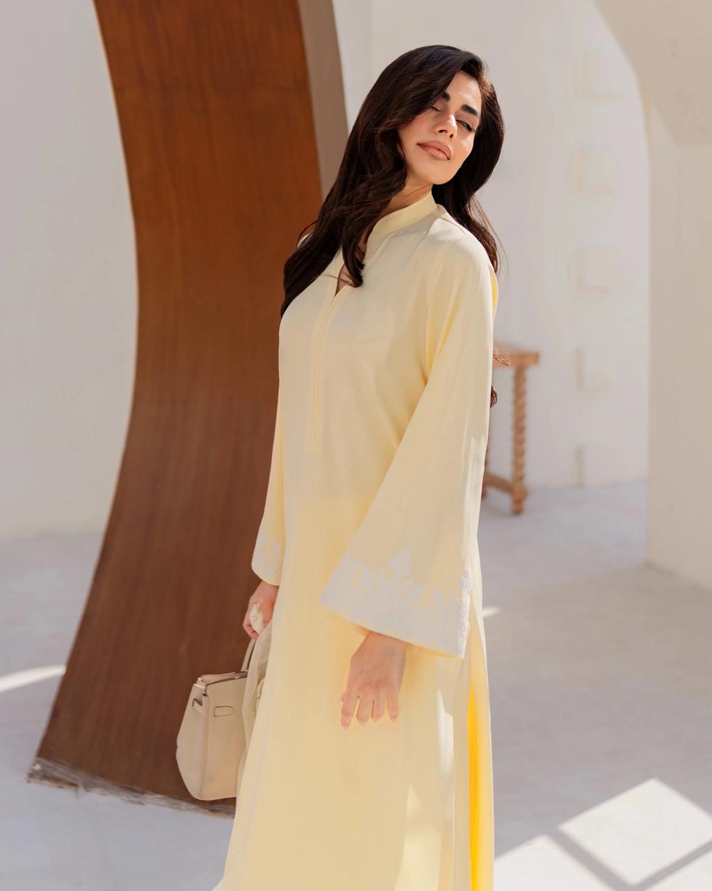 Radiant Lemon Yellow Chanderi Embroidery Kurta Set with Floral Organza Dupatta